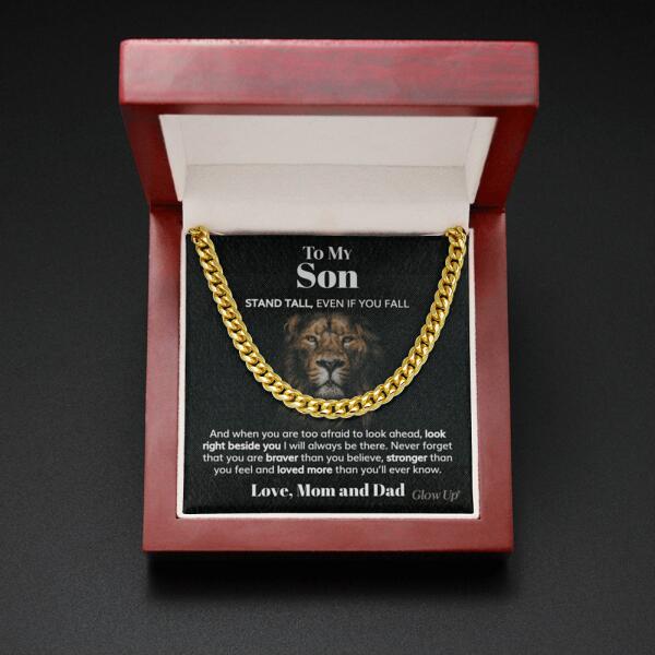 Pamaheart- Personalized Cuban Link Chain - To My Son, Gift For Man, Husband, Gift For Birthday, Christmas