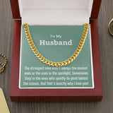 Personalized Message Card Cuban Link Chain Necklace To My Husband Exactly Why I Love You Cuban Link Chain Necklace