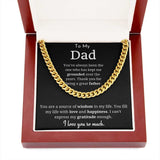 Handmade Necklace Message Card Jewelry Message Necklace To My Dad Cuban Link Chain Necklace Gifts for Dad from