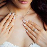 Baby Heart-Feet Alluring Beauty Necklace with Message Card and Gift Box Baby Feet Footprints Necklace for Expecting Mom XL015C