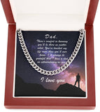 Dad Cuban Chain Link Message Card Necklace For Birthday Father'S Day Valentine'S Day Just Because Dad's Gift