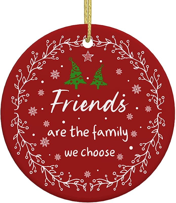 Friend Christmas Ornaments 3" Xmas Tree Friendship Ornaments Decorations Gifts For Women Men Friends