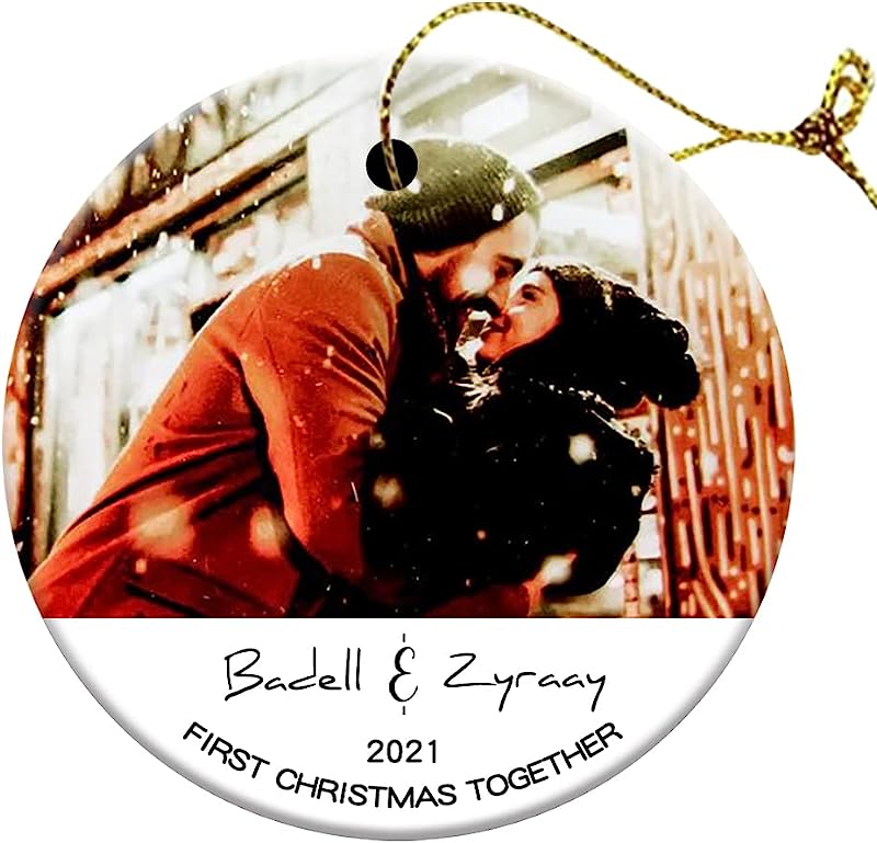 Personalized Christmas Funny Ornaments Ceramic Picture Ornaments-2.8 Inches Tree Decorations Ideas