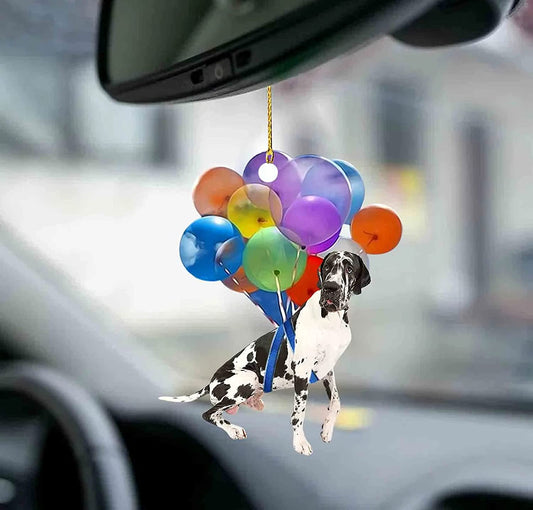 Cute Great Dane Dog Fly With Bubbles Car Hanging Ornament Dog Ornament Godmerch