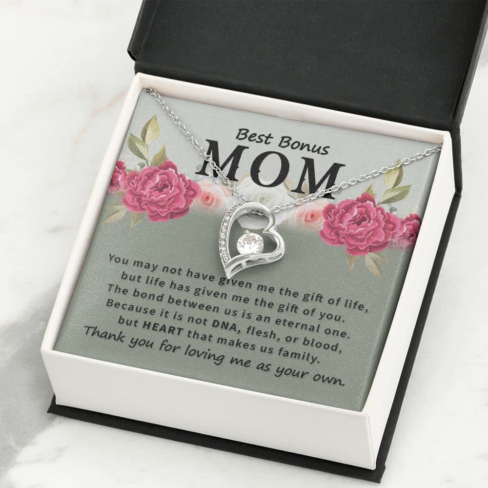 Best Bonus Mom You May Not Have Forever Love Pendant Necklace