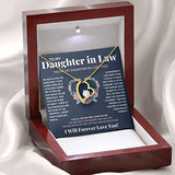 Daughter In Law Necklace Gift - Mothers Day Gift, Valentines Gift, Christmas Gift for Daughter In Law Forever Love Necklace