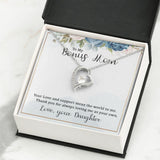 to My Bonus Mom Forever Love Pendant Necklace