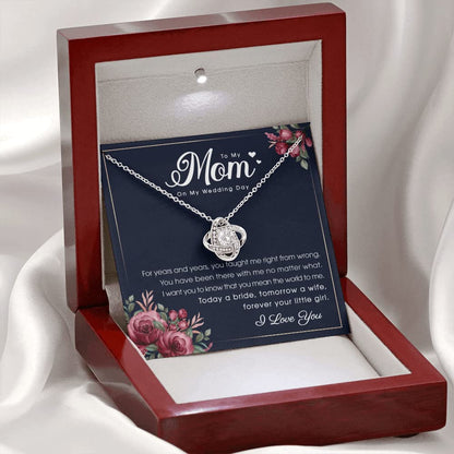 Wedding Necklace Gift, - To Mom on My Wedding Day Alluring Beauty Necklace, Mother of the Bride Gifts From Daughter, Wedding Gifts for Mom