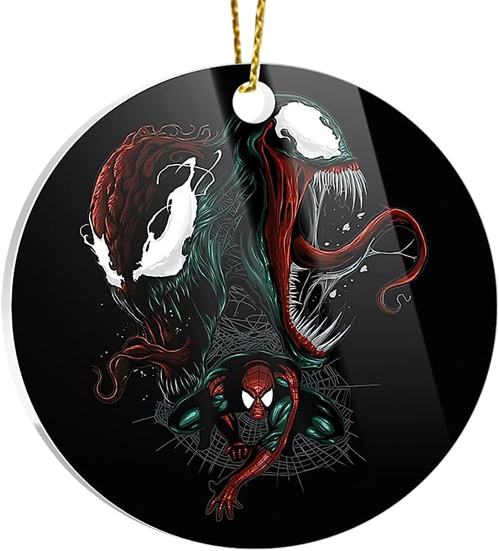 Ornament Christmas Tree Venoms X-Mas Home Decor Acrylic Circle For Holidays, Tree Ornaments, And Events, Party Decoration