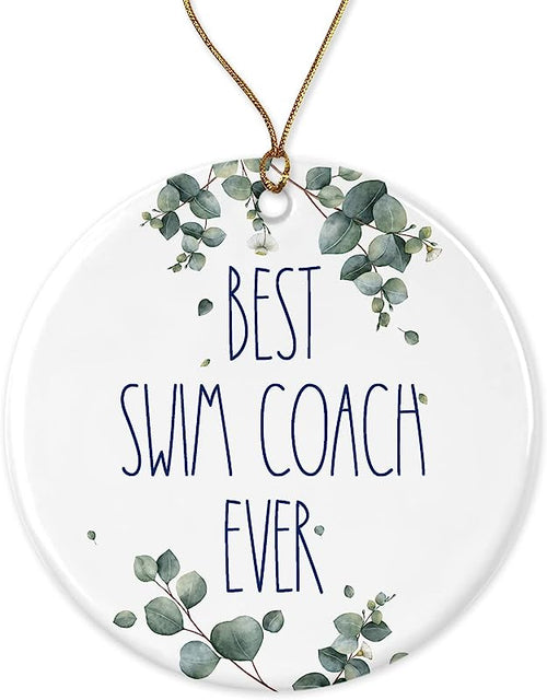 Swim Coach Ornament, Best Swim Coach Ever Ornament, Best Swim Coach Christmas Ornament, Gift For Swim Coach, Birthday Gift, Anniversary, Christmas Ceramic Ornament Printed On Both Sides