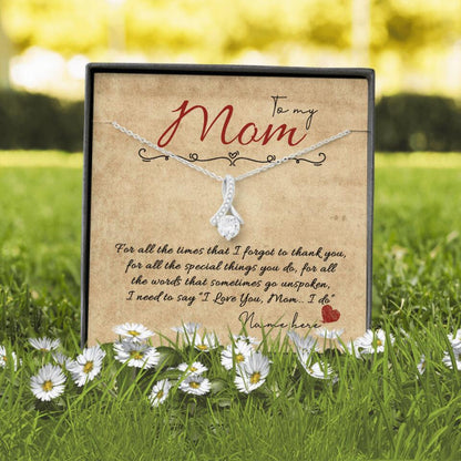 Personalized Mom Alluring Beauty Necklace To My Mom I Love You Gift For Mom Custom Family Gift F109