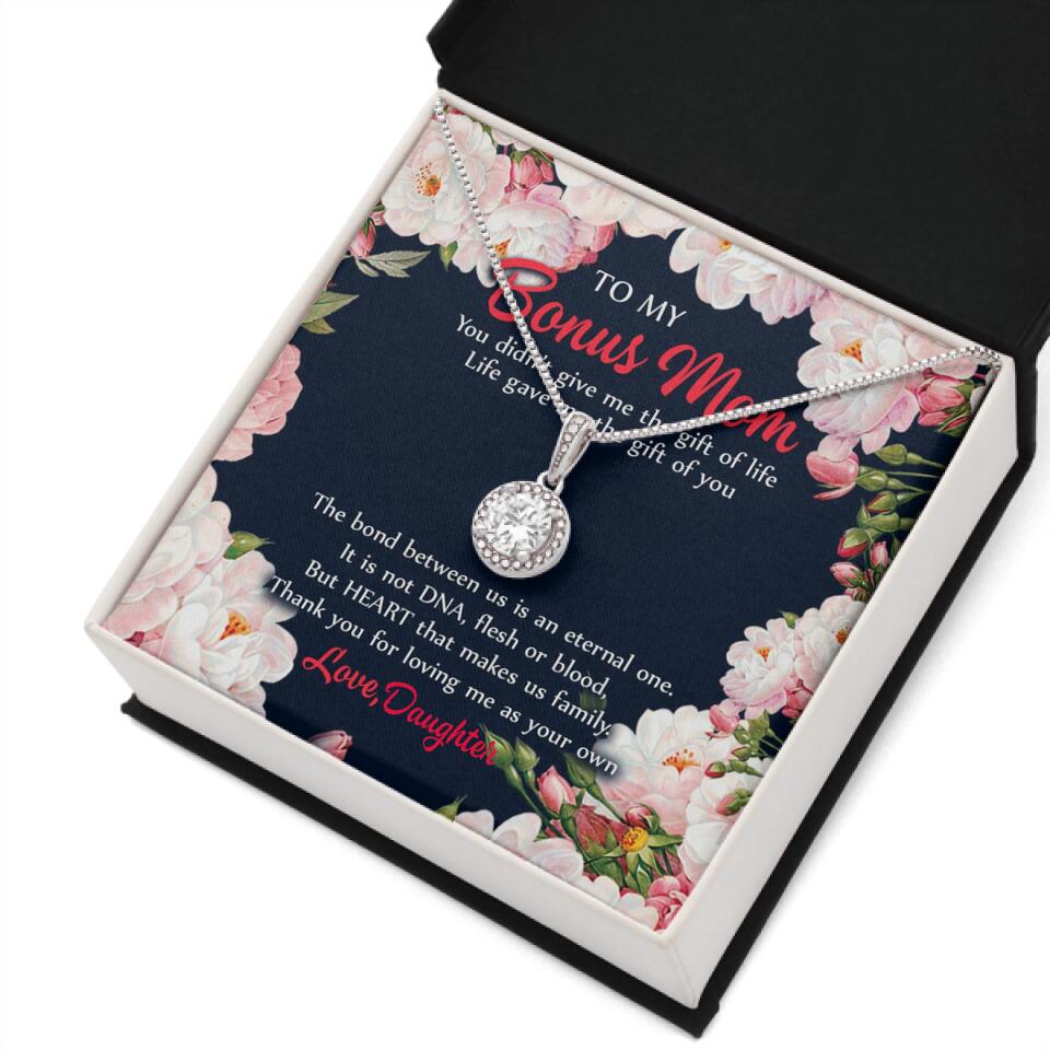 Personalized Mom Eternal Hope Necklace To My Bonus Mom For Stepmom Mother-in-law Necklace Mother's Day Gift F115