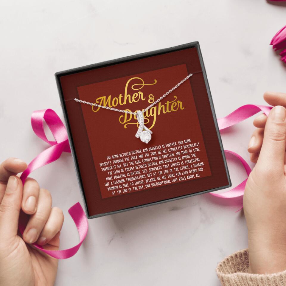 Personalized Mom Alluring Beauty Necklace The Bond Between Mother Daughter Gift For Mom Custom Family Gift F127