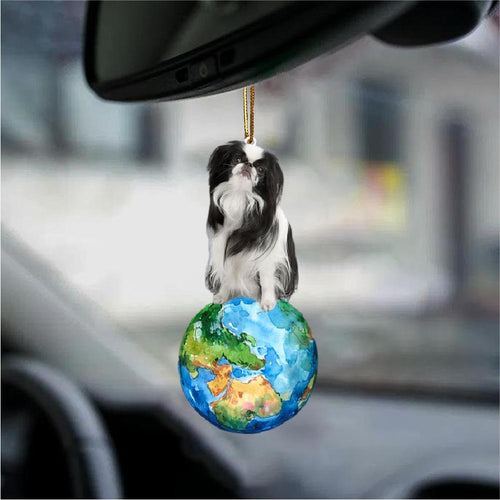 Japanese Chin-Around My Dog-Two Sided Ornament
