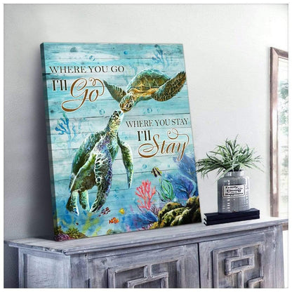 Stay Turtle Wall Art Canvas