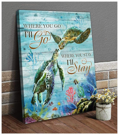 Stay Turtle Wall Art Canvas