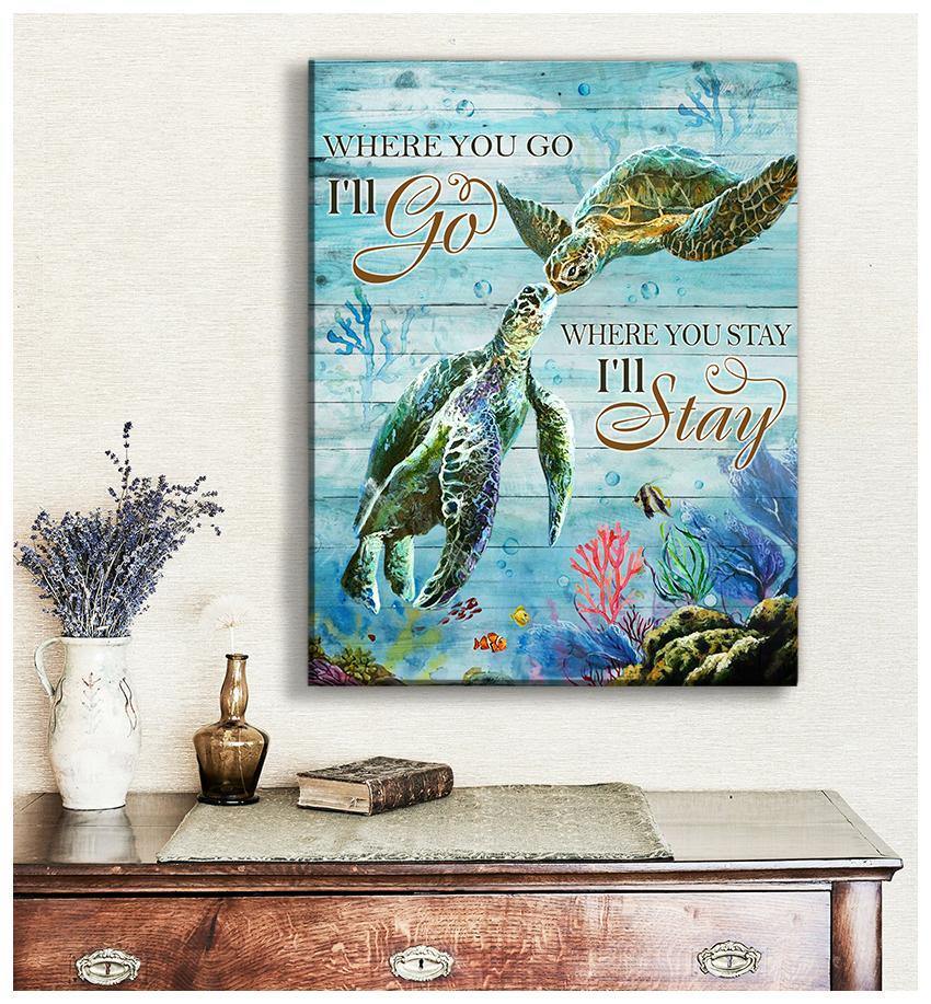Stay Turtle Wall Art Canvas