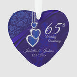 65Th / 45Th Sapphire Wedding Anniversary Keepsake Ornament