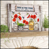 This Is The Year Hummingbird Canvas Wall Art