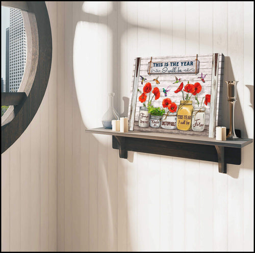 This Is The Year Hummingbird Canvas Wall Art