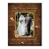 Father Of The Bride Gift, Dad Daughter Personalized Photo Wedding Gift, Of All The Walks We’ve Taken Together Canvas