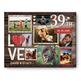 39th Wedding Anniversary Gift, 39th Anniversary Photo Collage, 39th Anniversary Gift