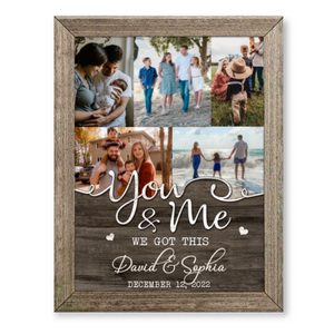 You And Me We Got This Canvas Wall Art, Christmas Gift For Her, Couple Photo Collage