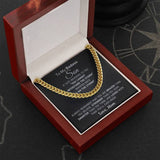 To My Badass Son Necklace - I Am The Storm Love, Mom - Cuban Link Chain Necklace