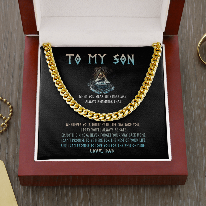 To My Son - I Pray You'll Always Be Safe - Cuban Link Chain Necklace