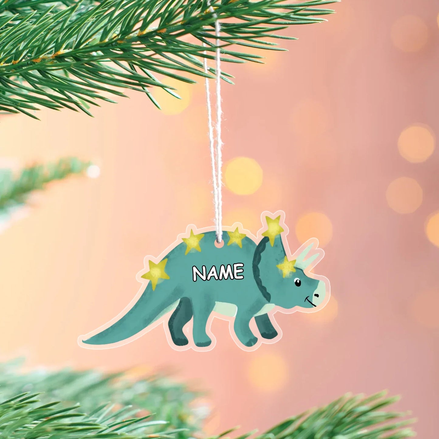 Personalized Dinosaur Ornament Christmas