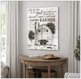 So God Made A Farmer Farm Canvas Wall Art