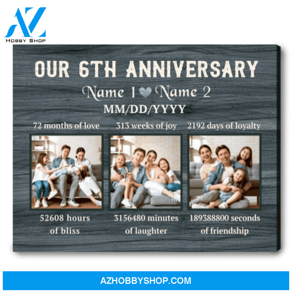 6th Wedding Anniversary Gifts For Husband For Wife Custom Anniversary Gifts Ohcanvas