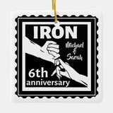 6Th Wedding Anniversary Traditional Gift Iron Ceramic Ornament