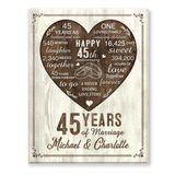 45th Year Anniversary Gift, 45th Wedding Anniversary Gift For Husband, 45 Year Anniversary Gift For Wife