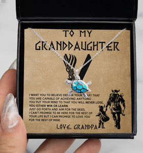 Dad to Daughter Necklace Gift - Viking Father Daughter Necklace Gift From Dad - Granddaughter Necklace Gift From Grandpa Papa - You either win or learn - I love you for the rest of my life - Love Knot, Eternal Hope, Alluring Beauty Necklace 050D - TGV