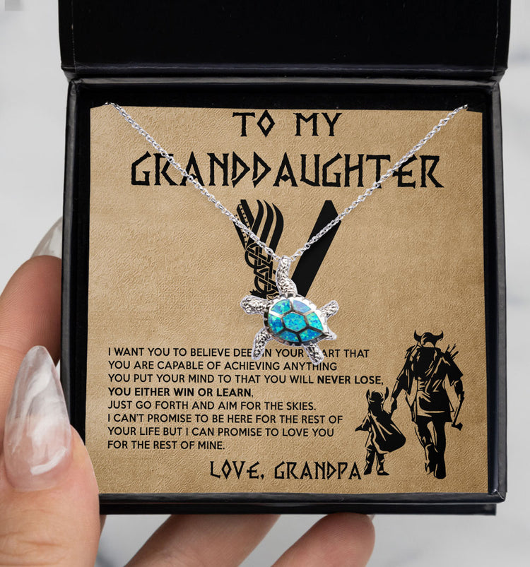 Dad to Daughter Necklace Gift - Viking Father Daughter Necklace Gift From Dad - Granddaughter Necklace Gift From Grandpa Papa - You either win or learn - I love you for the rest of my life - Love Knot, Eternal Hope, Alluring Beauty Necklace 050D - TGV
