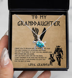 Dad to Daughter Necklace Gift - Viking Father Daughter Necklace Gift From Dad - Granddaughter Necklace Gift From Grandpa Papa - You either win or learn - I love you for the rest of my life - Love Knot, Eternal Hope, Alluring Beauty Necklace 050D - TGV