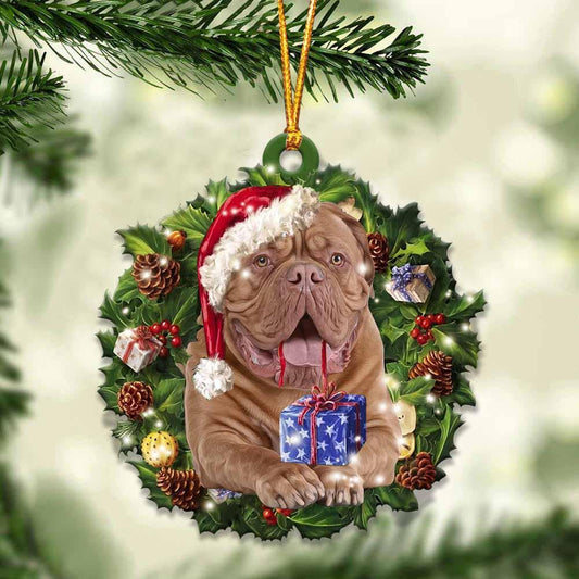 Dogue De Bordeaux And Christmas Gift For Her Gift For Him Gift For Dogue De Bordeaux Lover Ornament