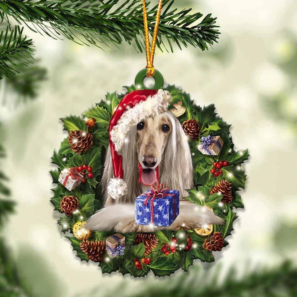 Afghan Hound and Christmas gift for her gift for him gift for Afghan Hound lover ornament, Christmas Ornament