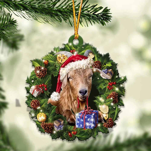 Goat and Christmas gift for her gift for him gift for Goat lover ornament, Christmas Ornament, Car Ornament