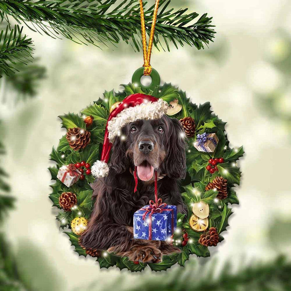 Gordon Setter and Christmas gift for her gift for him gift for Gordon Setter lover ornament, Christmas Ornament