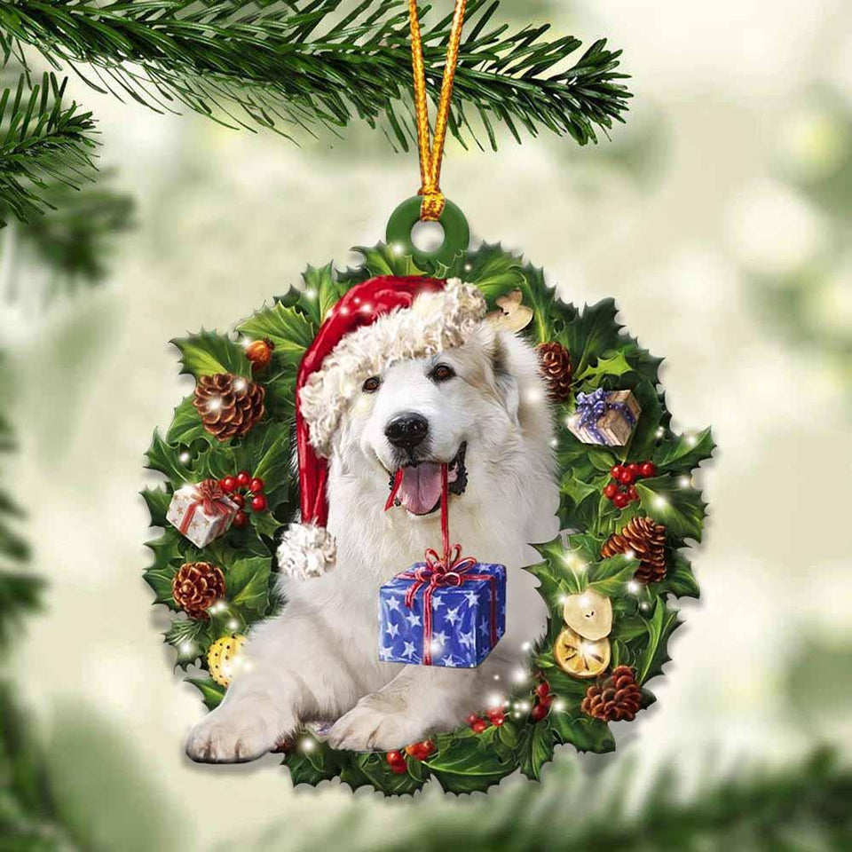 Great Pyrenees and Christmas gift for her gift for him gift for Great Pyrenees lover ornament, Christmas Ornament