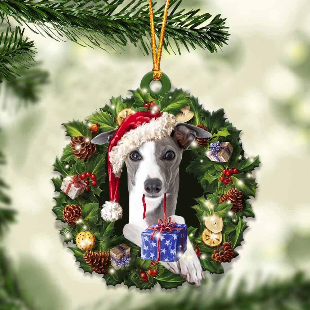 Greyhound And Christmas Gift For Her Gift For Him Gift For Greyhound Lover Ornament