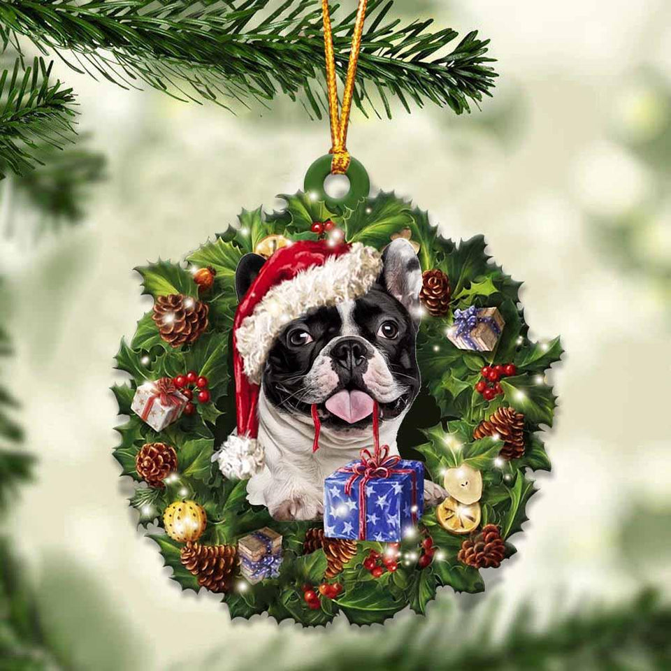 French Bulldog and Christmas gift for her gift for him gift for French Bulldog lover ornament, Christmas Ornament