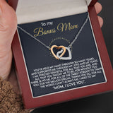 To My Bonus Mom Necklace Gift - Mom, I Love You - Love Knot, Alluring Beauty, Eternal Hope Necklace 070D - TGV