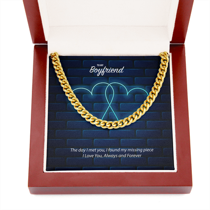 To My Boyfriend Cuban Link Chain Necklace