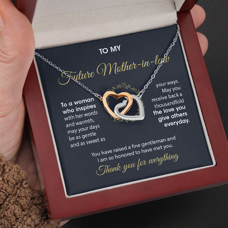 To My Boyfriend's Mom Necklace Gift - I am so honored to have met you Daughter-in-law to Mother-in-law GiftLove Knot, Alluring Beauty Necklace 069A - TGV