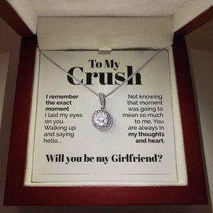 To My Crush Eternal Hope Necklace Gift - I Remember The Exact Moment I laid my eyes on you - Will you be my Girlfriend 015N - TGV