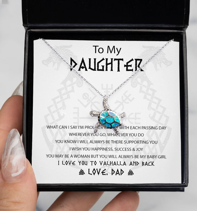 To My Daughter Granddaughter Necklace Gift from Viking Dad Mom - I wish you happiness, success and joy - Custom Love Knot, Eternal Hope, Alluring Beauty Necklace 053B - TGV