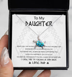 To My Daughter Granddaughter Necklace Gift from Viking Dad Mom - I wish you happiness, success and joy - Custom Love Knot, Eternal Hope, Alluring Beauty Necklace 053B - TGV